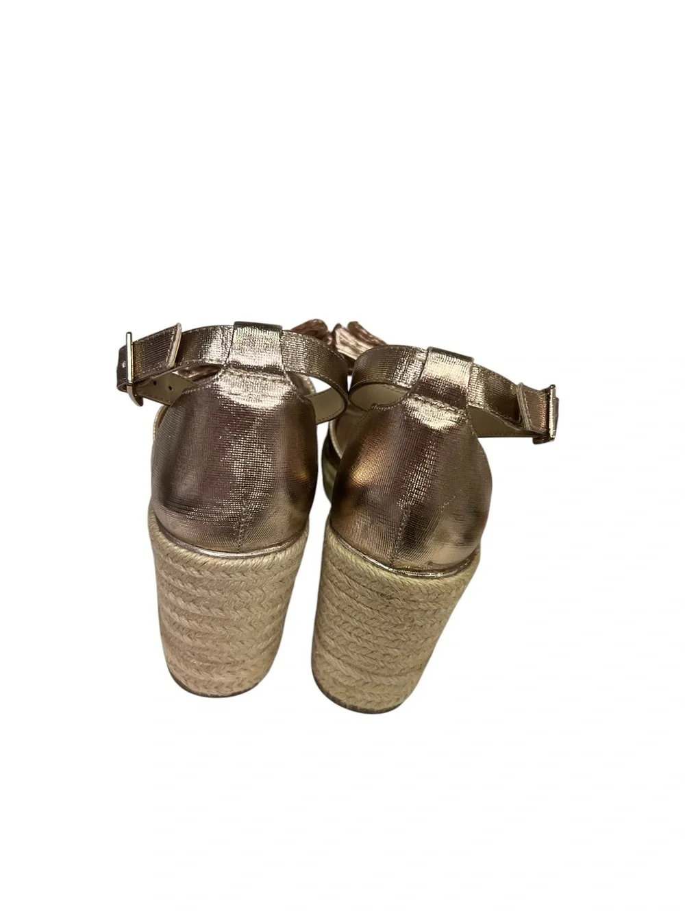 Kelly & Katie Rose Gold Wedge Sandals with Bow